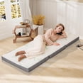 thumbnail image 4 of Gymax Tri-fold Foam Mattress 4 Inch Thick Folding Mattress w/ Washable Bamboo Fiber Cover, 4 of 10