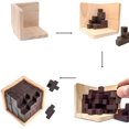 thumbnail image 2 of 3D Wooden Brain Teaser Puzzle,Brain Teaser Puzzles for Adults - Mind Puzzles, 2 of 4