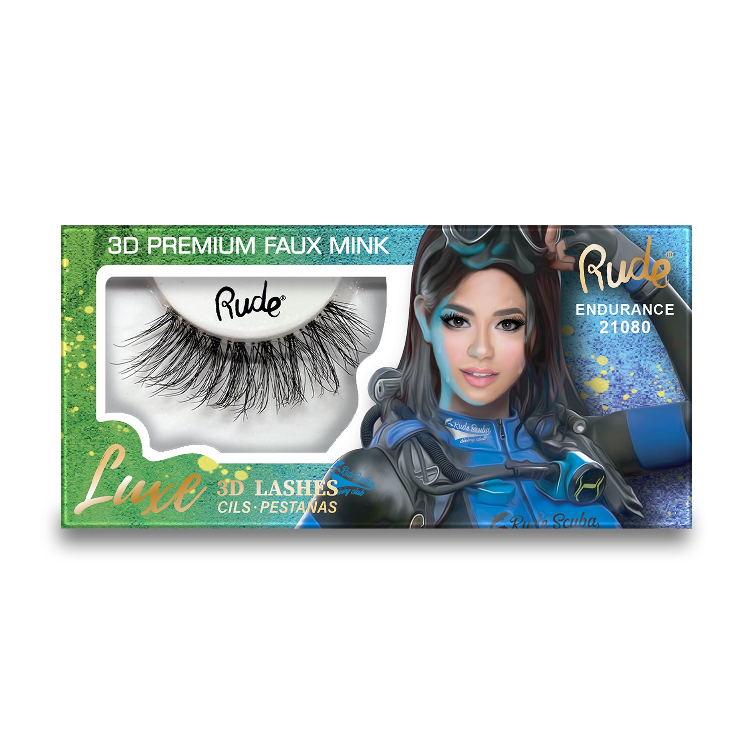 RUDE Luxe 3D Premium Faux Mink Lashes Endurance