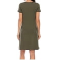 thumbnail image 4 of QIPOPIQ Robes pour Femmes Robe Tunique à Étages Cardigan à Manches Courtes Bouton Jupe de Nuit Robe d'Été Vêtements de Maison Offres 2023, 4 of 6
