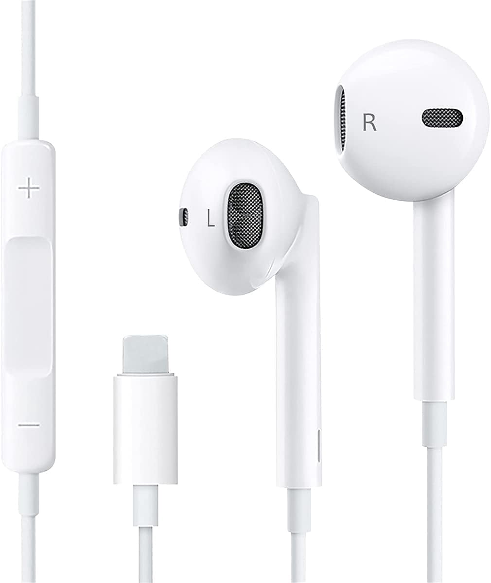GHSDFBB in-Ear Earphones Wired Stereo Sound Headphones for iPhone with Microphone and Volume Control,Active Noise Cancellation Compatible with iPhone 11/12/7/8P/X/iPod/XS/XR/13/14