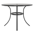 thumbnail image 3 of Table à dîner ronde extérieure en acier 101,6 cm HOMETRENDS, noir, 3 of 7