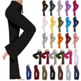 thumbnail image 1 of DDAPJ pyju Womens Bootcut Yoga Pants,Plus Size Workout Gym Sweatpants Straight Wide Leg Cargo Trousers with Pockets, 1 of 7