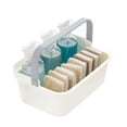 thumbnail image 3 of iDesign Coconut & Gray Eco BPA-Free Recycled Plastic Stackable Open-Front Large Basket with Handles - 12.9" x 8.7" x 5.1", 3 of 4