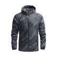 thumbnail image 1 of relayinert Wide Application Sports Jacket All Outdoor Activities Windproof Motorcycle Coat Jacket With Hood Dark Grey 5XL, 1 of 6