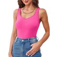 thumbnail image 1 of Charmo Débardeurs en Coton pour Femmes à Col en V, Bretelles Plus Larges et Ajustables, Camisole avec Soutien-Gorge, 1 of 7