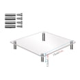 thumbnail image 3 of Cqxid Baking trays & trays Under $5 Clear Acrylic Cake Display Stand Square Metal Support Shelf, 3 of 5