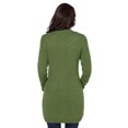 thumbnail image 3 of Women Black/Gray/Green/Red/Purple Front Pocket and Buttons Closure Cardigan, 3 of 5