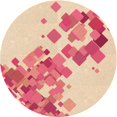 thumbnail image 1 of Ahgly Company Tapis Rond Lavable en Machine Intérieur Transitionnel Pêche Orange Profond, 6 Pieds Rond, 1 of 7