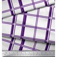 thumbnail image 3 of Soimoi Purple Poly Georgette Fabric Window Pane Check Print Fabric by the Yard 52 Inch Wide, 3 of 3