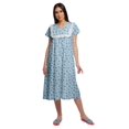 thumbnail image 1 of Moomaya Chemise de Nuit d'Allaitement à Col en V pour Femmes, Imprimée, à Manches Courtes, 1 of 5