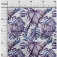 thumbnail image 2 of oneOone Velvet Medium Blue Fabric Leaves Craft Projects Decor Fabric Printed By The Yard 58 Inch Wide, 2 of 5