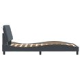 thumbnail image 5 of vidaXL Bed Frame with Headboard Dark Grey 100x203 cm Velvet, 5 of 5