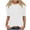 White, variant on cfhntfmh 3/4 Length Sleeve for Womens Casual Loose Crewneck T Shirts Summer Cute Solid Color Tunic Tops 2025