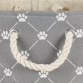 thumbnail image 3 of Design Imports CAMZ14208 Polyester Trellis Paw Round Pet Bin, Gray - Small, 3 of 4