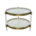 thumbnail image 1 of Funke Side Table in Silver with tempered glass, acrylic, and steel, 1 of 3