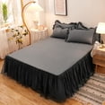 thumbnail image 2 of Protège-matelas Antidérapant Jupe de Lit en Maille avec Barrière contre la Poussière, Convient à la Décoration de la Maison 59x79 Po, 2 of 6