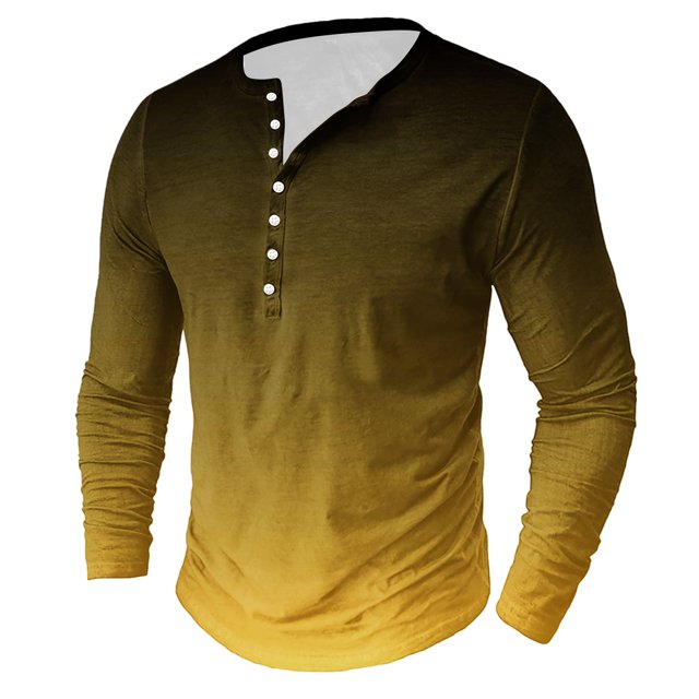 AherBiu Plus Size Men's Long Sleeve Shirts Stretch Quick-Drying Athletic Button T-Shirts Graphic Sweatshirts Crewneck Tees