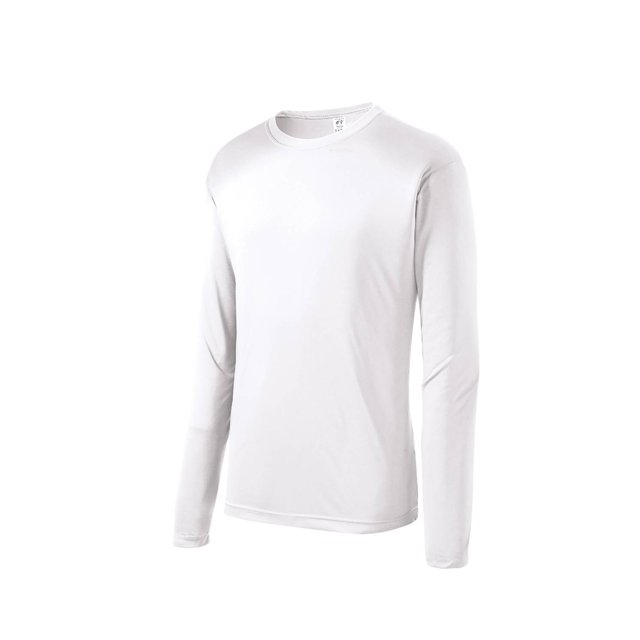 Gravity Threads Long-Sleeve Moisture-Wick Athletic Shirt - White - 3XL