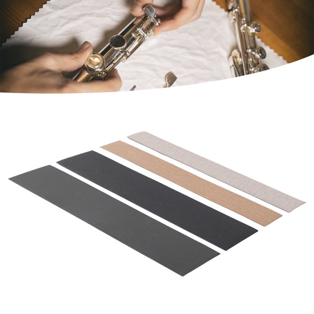 4 Pcs Remplacement de Papier de Verre pour Guitare, Outil de Réparation de Ponçage de Barre de Fret pour Guitare Basse