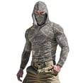 thumbnail image 1 of Chandail à Capuchon Rafraîchissant pour Hommes Unisexe à Imprimé Camouflage, Couvre-Visage et Protection Solaire UPF, Haut à Manches Longues Coupe Raglan avec Tissu Ultraléger Qui Évacue l'Humidité, Capuche Ajustable pour Aventures d'Été Style Décontracté Sportif, 1 of 9