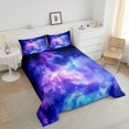 thumbnail image 4 of Erosebridal Ensemble de Couette Très Grand Bleu Rose Galaxie, Couette en Duvet Univers de l'Espace, Réversible 3 Pcs, 4 of 7