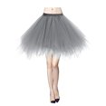 thumbnail image 2 of ChicWind Jupon en Tulle Superposé Gris pour Femmes, 2 of 4