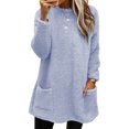 thumbnail image 1 of LUXUR T-Shirt en Molleton Doux pour Femmes, Ample, Lavande Violet TG, 1 of 2