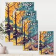 thumbnail image 4 of Designart Landscape With River In Autumn Forest Sunset Canvas Wall Art, 4 of 4
