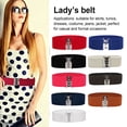 thumbnail image 2 of Ceinture de Robe Élastique Style Simple Universelle Ajustable Confortable avec Boucles Multicolore Ceintures de la Saint-Valentin pour Femmes Robes Rouge, 2 of 6