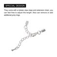 thumbnail image 4 of Unique Bargains 10Sets 3mm Leather Cord End Caps with Lobster Clasps & Extender Chain for DIY, Rhodium Tone, 4 of 7