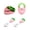 B#2, variant on Strawberry Shaped Food Tray with Suction Cup | Silicomaid Training Tableware Set | Includes Spoon, Fork & Flexible Straw for Independent Eating