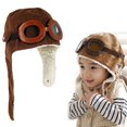 thumbnail image 5 of children´s winter hats pilot caps boy aviator hat Winter Earflap Adjustable cap backdrop soft warm hat, 5 of 5