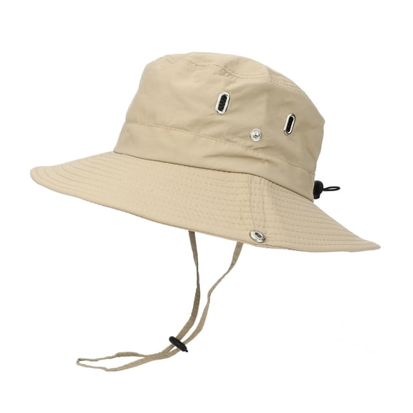 GDREDA Mens Sun Hat Bucket Hat Wide Brim Sun Hat Boonie Hats Fishing Hiking Outdoor Hats for Men and Women Features:,Beige
