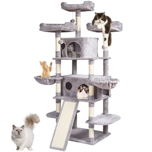 VEVOR Arbre de chat 68.5" Tour de chat pour les chats intérieurs avec des condos Cat Scratching Post