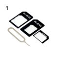 thumbnail image 4 of 3 in 1 NanoSIM Card to Micro SIM Card to Standard SIM Card Adapter Converter-Black, 4 of 5