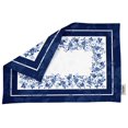 thumbnail image 5 of Vargottam Napperons - Napperon pour Table à Manger, Ensemble de 4 - Serviette en Coton Imprimée et Réversible - Napperons d'Intérieur pour Table de Salle à Manger à la Maison et en Cuisine - Aquarelle Florale Monochrome (Bleu Moyen), 5 of 5