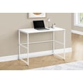 thumbnail image 3 of Monarch Specialties Computer Desk, Home Office, Laptop, Left, Right Set-up, Storage Drawers, 40"l, Work, Metal, Laminate, White, Contemporary, Modern, 3 of 4