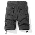thumbnail image 4 of FAIWAD Men's Casual Elastic Waist Zipper Multi-Pockets Short Pants Drawstring Hem Loose Outdoor Shorts, 4 of 7