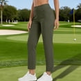thumbnail image 2 of Golf Pants for Women Stretch Breathable Casual Solid Color Cropped Pants 1 Pc, 2 of 9