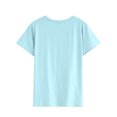 thumbnail image 4 of MY Women Short Sleeve Colorful Dandelion Print Crew Neck Plain Tee Shirt, 4 of 6