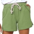 thumbnail image 2 of Birdeem Womens Plus Size Drawstring Casual Elastic Waist Pocket Loose Solid Shorts Pants, 2 of 7