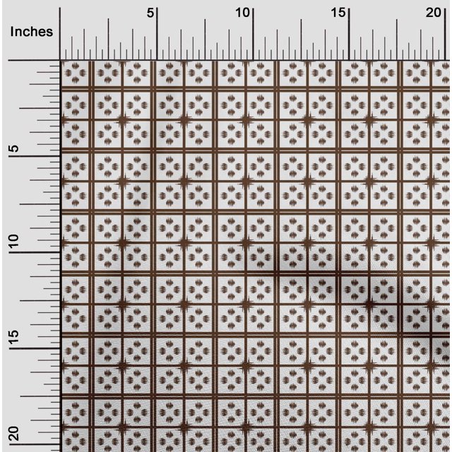 oneOone Silk Tabby Fabric Check Ikat Print Sewing Fabric BTY 42 Inch Wide