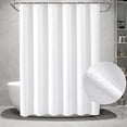 thumbnail image 4 of Polyester Fabric Shower Curtain for Modern Bathroom with Punch Design, 4 of 6