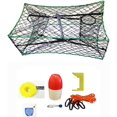 thumbnail image 1 of KUFA Galvanized foldable Crab Trap & accessory kit (100' Poly Rope with line weight,Clipper,Harness,Bait Bag & 11" Float) S33+CAP1, 1 of 1