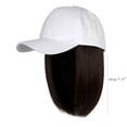 thumbnail image 2 of Women's Baseball Cap with Removable Ash Blonde Short Bob Hair Extensions Adjustable Wig Hat, 2 of 2