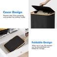 thumbnail image 2 of Tooloton 110L Large Laundry Hamper, Foldable, Fabric, Black, 2 of 6