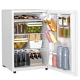 thumbnail image 1 of HOMCOM Mini-Frigo de 4,5 Pi3 avec Congélateur, Roues, Réfrigérateur, Blanc, 1 of 10