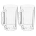 thumbnail image 3 of Masteelf Tasses à Bière Verres de Congélateur à Bière Gobelet Transparent avec Poignées Réutilisable pour Eau 2 Pcs 500ML, 3 of 10