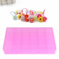 thumbnail image 2 of Storage Box - 36 Slots Plastic Case Rubber Band Earrings Storage Box for Home Organizer(Pink), 2 of 8